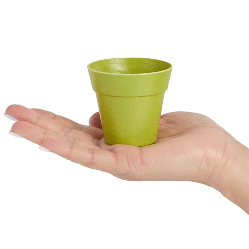 Juvale Mini Plastic Plant Pots - Drainage Hole for Flower Pots - Sturdy Planter for Indoor Plants - Pack of 24, 2.5 x 2.3 in, Multicolor