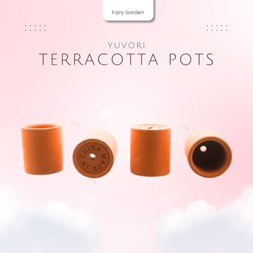 Mini Terracotta Pots – Small Clay Flower Pots for Succulents, Cactus, DIY Crafts, Fairy Garden, School Projects, Mini Planters – Set of 20 (Rimless Cylinder, 1.2 Inch) - size: 1.2 Inch, style: Rimless Cylinder