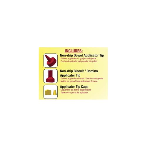 Milescraft 5222 Glue Mate 150-5oz. (150ml) Precision Wood Glue Bottle - Anti-Drip - Dowel and Biscuit Tips Included - Easy Flow Multi-Chamber Design - Ideal for Woodworking (Pack of 2) - size: 5 (Pack of 2)