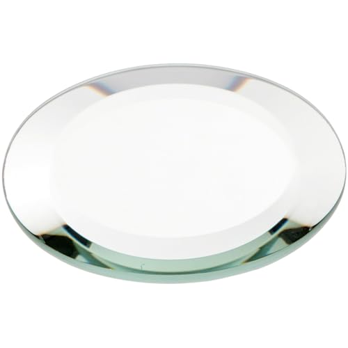 Plymor 3 inch Round, 5mm Thick, Beveled Glass Mirror Circle, Pack of 12 - size: 3" x 3" (12 Count)