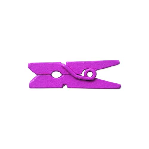 LWR CRAFTS Wooden Mini Clothespins 100 Per Pack 1" 2.5cm (Purple) - color: Purple