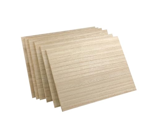 6 Pack MDF Wood Boards 9"x12"-1/4th inch Thick Wooden Planks, Double Sided Veneered MDF Sheet for Homemade DIY Crafts