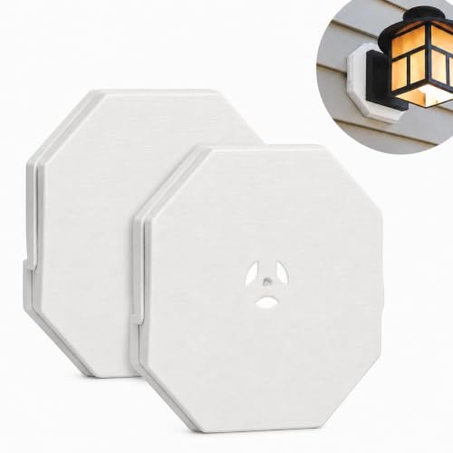 Vinyl Siding Mounting Blocks Fits 1/2 in Lap, 4-10 in Siding, White 2 Pack - color: Octagon White No-Box, size: 2 pack