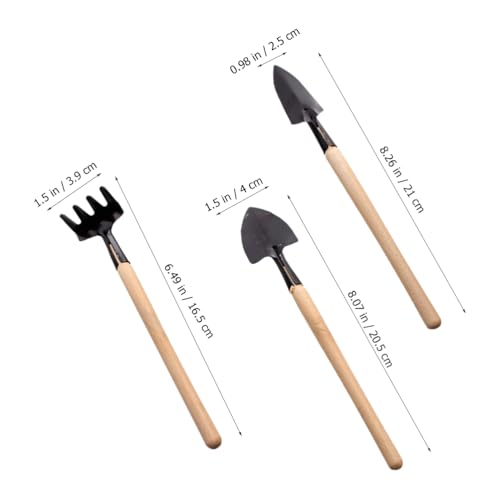 GANAZONO 8 Sets Mini Gardening Tools Portable Garden Hand Tools Set Miniature Gardening Rake Trowel and Shovel for Bonsai Succulents Herbs Planting