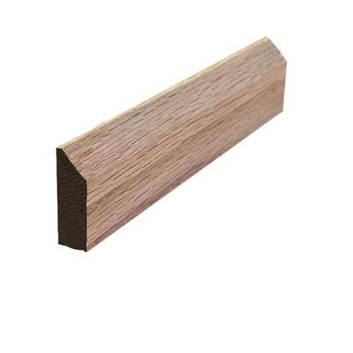 EWBS21 Baseboard Shoe 1-1/8" Tall x 3/8" Beveled Edge. Unfinished, Poplar, 94" - color: Poplar