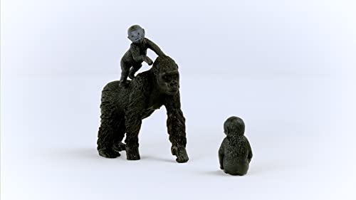 Schleich Wild Life - 3Pc Gorilla Family Playset - Kids Ages 3+ | 42601