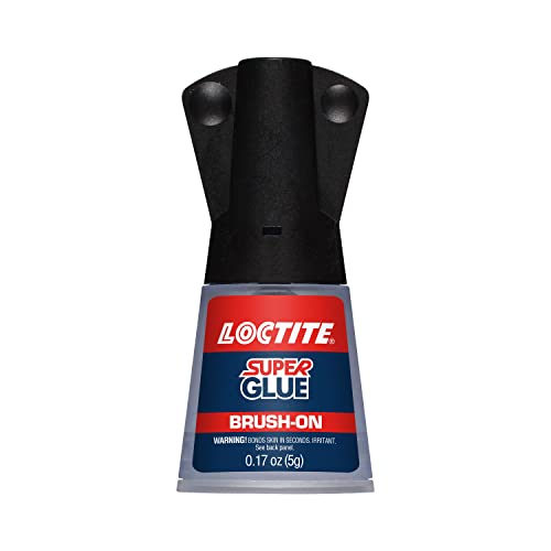 Loctite Super Glue Brush On Liquid, Clear Superglue for Leather, Wood, Metal, Crafts, & Repair, Cyanoacrylate Adhesive Instant Glue, Quick Dry - 0.17 fl oz Bottle, 2 Pack - size: 2 Pack