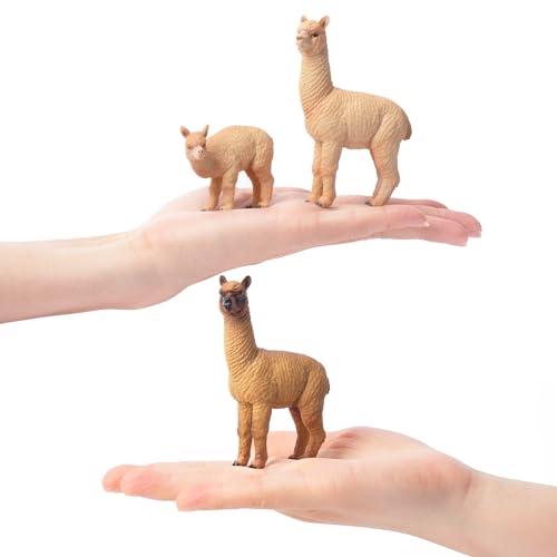 Toymany 8PCS Realistic Alpaca Figurines Llama Figures - Plastic Forest Jungle Animal Figurines, Christmas Birthday Toy Gift for Kids Boys Girls - style: 8PCS Alpaca
