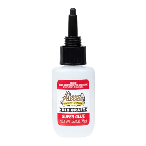 Aleene's DIY Craft Super Glue Liquid, Dries Clear, Strong Bond in Seconds, 0.53 oz.