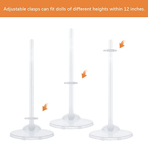 20PCS Doll Holder, Doll Stand Display Holder, Ideal Display Stand Support with Adjustable Waist Clip for 11 to 13 Inch Tall Dolls - color: 20pc