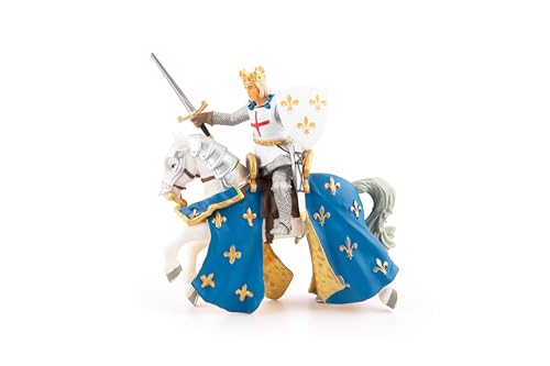 Papo Saint Louis and His Horse Figurine, Medieval Collection, Kids Ages 3+