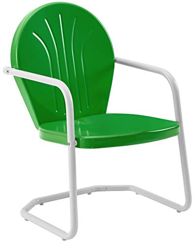 Crosley Furniture Griffith Retro Metal 3-Piece Chair & Side Table Set - color: Grasshopper Green