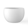 Kante Large Round Bowl White Concrete Planter 20" Dia, Outdoor - color: Pure White, size: 19.9" d