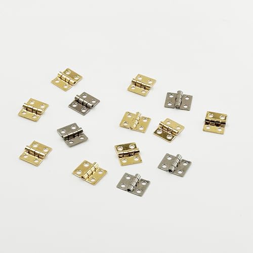 20PCS RC Car Mini Door Folding Hinge with Screws for RC Car Truck DIY Model Toy Hinge Parts (Mix Color) - color: Mix Color