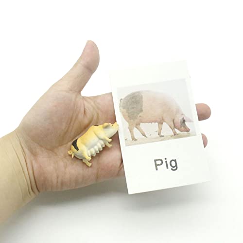 MEROCO Montessori Farm Animals Matching Cards Kids Preschool Toys - style: Farm Animal