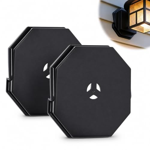 Vinyl Siding Mounting Blocks Fits 1/2 in Lap, 4-10 in Siding, Black 2 Pack - color: Octagon Black No-Box, size: 2 pack