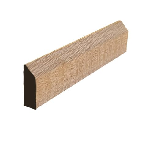 EWBS21 Baseboard Shoe 1-1/8" Tall x 3/8" Beveled Edge. Unfinished, Red Oak, 94" - color: Red Oak