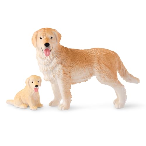 Terra by Battat Toy Golden Retriever Dog Family, 4 Animal Figures, Animals - style: Dog Family