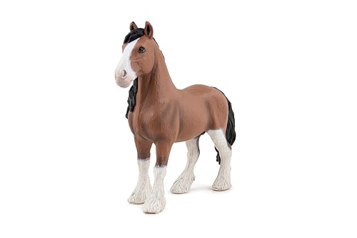 Papo - Realistic Clydesdale Horse Figure - Ages 3+ - Horses Collection - Creative Play Equestrian World - Gift Idea Toy for Girls and Boys