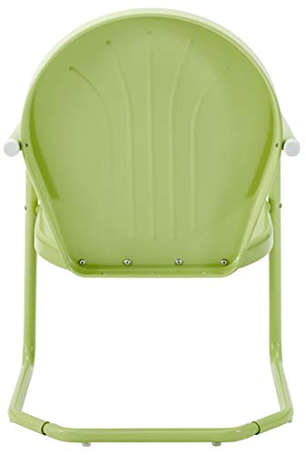 Crosley Furniture Griffith Retro Metal 3-Piece Chair & Side Table Set - color: Key Lime