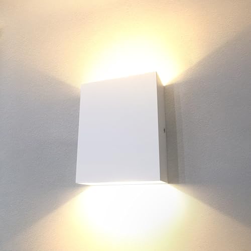 KICAAO LED Wall Sconces Set of Two, 12W Wall Light, White Warm Light 3000K - color: White 3000K