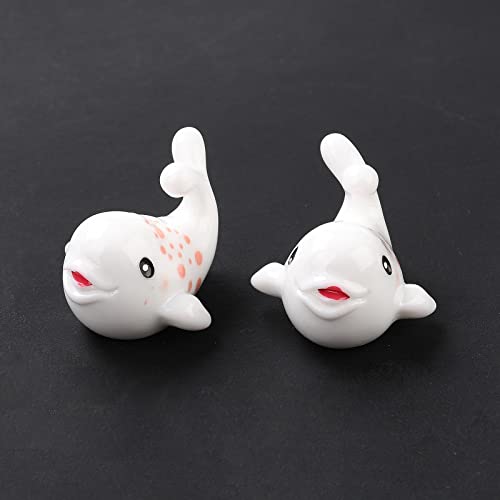 Stiesy 20 Pcs Miniature White Whale Resin Figures Cute 3D Marine Animal Decor for Micro Landscapes Dollhouse Accessories & Craft Dioramas - color: White Whale-20pcs