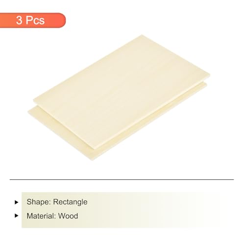 MECCANIXITY 3pcs Basswood Sheet 18x12x3/16 Inch Unfinished Wood Boards - size: 18 x 12 x 3/16 Inch