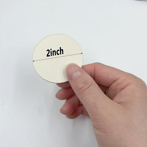 120 Pcs Unfinished Wood Circle Coins, 2 Inch Natural Wood Slices, Disc Blank Natural Ornaments for Decoration DIY Craft Art Supplies (Round 2 x 2 x 0.12 inches) - color: Round 2 x 2 x 0.12 inches
