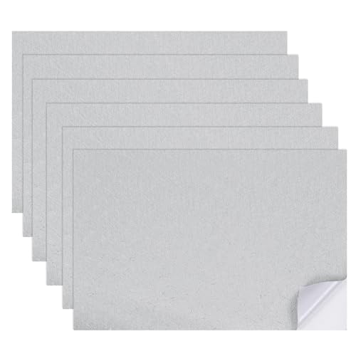 uxcell 6 Sheets Miniature Dollhouse Wallpaper, Silk Pattern Self-Adhesive PVC Flooring Wall, Mini Wall Decor for Dollhouse Sand Table Model Accessories 11.81 x 7.87 Inch (Silver) - color: Silver