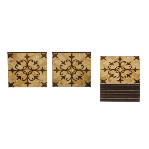 Miniature Dollhouse Flooring, Wood Look Parquet Floor Tiles for 1:12 and 1:6 Scale Dioramas and Roomboxes, REDUCIO! - color: Florentine Honey