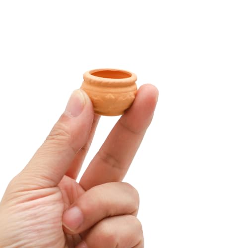 ONEST 8 Pieces Miniature Tiny Clay Pots Mini Flower Pottery Planter for DIY Garden Plants Office Home Decoration - color: 8 Pieces