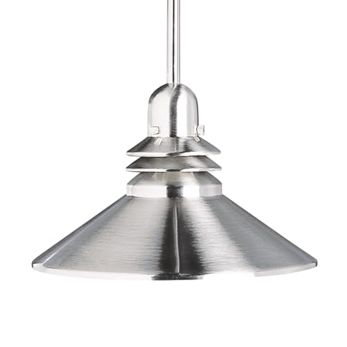 Kichler Grenoble Mini Pendant Light with Cone Shade, Brushed Nickel