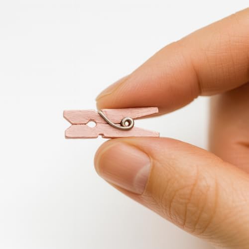 LWR CRAFTS Wooden Mini Clothespins 100 Per Pack 1" 2.5cm (Light Pink) - color: Light Pink