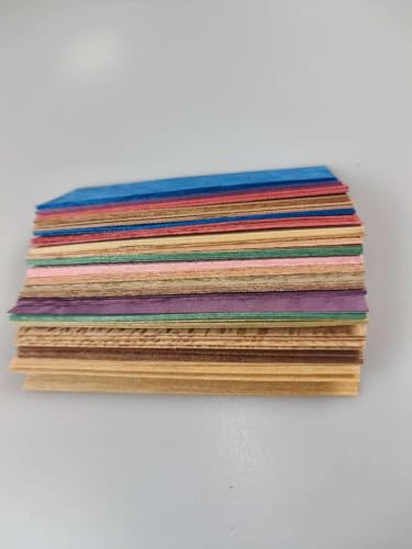 Unfinished Exotic Fingerboard Wood Veneer Sheet 1.7 inches x 5.9 inches, Thickness of 1/50 inch, Used for Inlay Woodworking Projects and Fingerboard Production. 100 Pieces