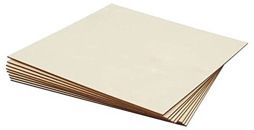 Plywood 12Pcs, 2MM 1/8" x 12" x 20" Inch,Perfect for Arts and Crafts, School Projects and DIY Projects,Baltic Birch Sheets, Perfect for Laser, CNC Cutting and Wood Burning - size: 12 Pieces 1/8"x12"x20"