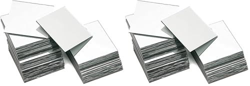 Bright Creations Mirror Art Tiles - 3 in, Silver, 100 Pack - Adhesive Mirror Mosaic Tiles for DIY Crafts & Stick-On Wall Decor - size: 3 inches (Pack of 2)