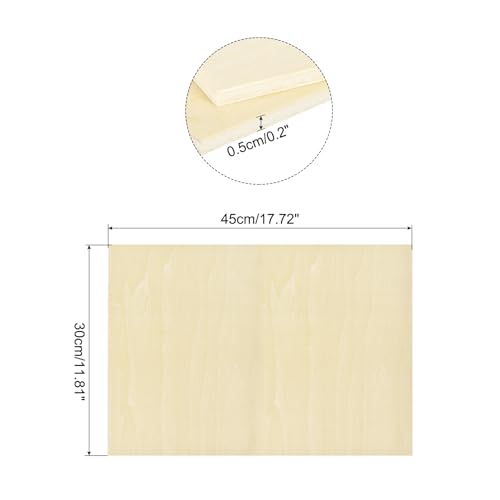 MECCANIXITY 3pcs Basswood Sheet 18x12x3/16 Inch Unfinished Wood Boards - size: 18 x 12 x 3/16 Inch
