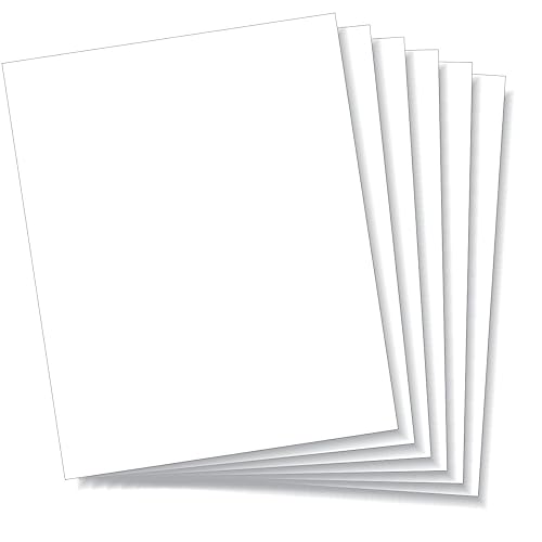 LITKO Plasticard Styrene Sheets | .040" Modeling Plastic | White | 6 Pack - size: .040 Inch