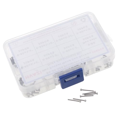 #0-80 304 Stainless Steel Hex Knurled Socket Head Cap Screw & Nut Kit - size: #0-80