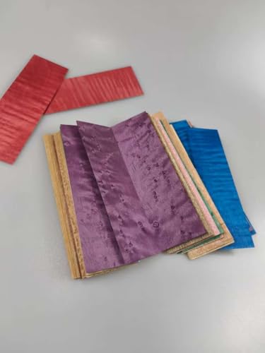 Unfinished Exotic Fingerboard Wood Veneer Sheet 1.7 inches x 5.9 inches, Thickness of 1/50 inch, Used for Inlay Woodworking Projects and Fingerboard Production. 100 Pieces