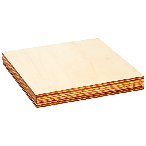 Bright Creations Wood Squares - 8-Pack, 8 x 8 in, 1/8 in Thick Basswood Plywood - Unfinished Thin Wooden Panels for DIY Crafts, Laser Cutting & Craft Paint - size: 1/8 inch