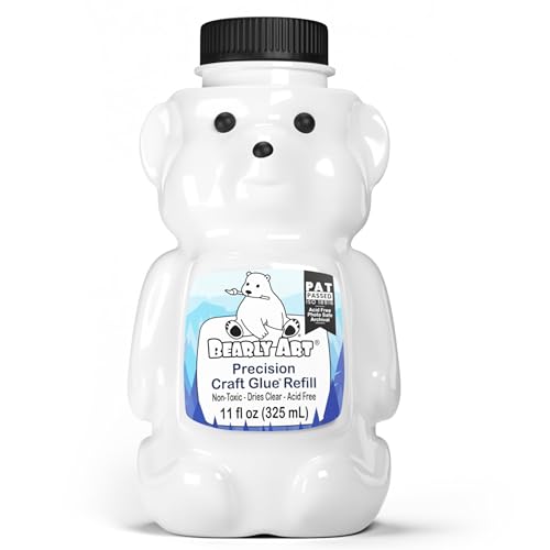 Bearly Art Precision Craft Glue Refill 11 fl oz Archival Dries Clear - size: 11 fl oz