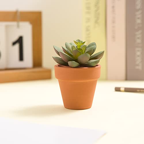 Fcacti 27 Pcs Small Mini Clay Pots 2.1'' Terracotta Pot Clay Ceramic Pottery Planter Cactus Flower Pots Succulent Nursery Pots- Great for Window Boxes, Cactus, Plants, Crafts, Wedding Favors - color: Terracotta