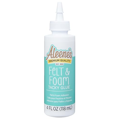 Aleene's Felt & Foam Tacky Glue, Fast-Grab Craft Glue for Felt, Foam, Pom-Poms, Feathers & DIY Crafts, Clear-Drying, 4 fl. oz. - size: 4 fl. Oz.