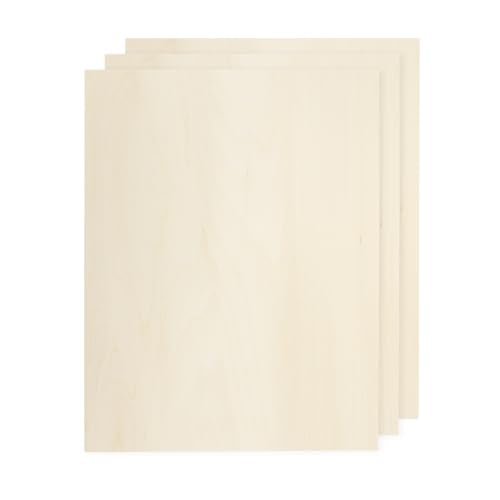 MECCANIXITY 3pcs Basswood Sheet 6x8x5/32 Inch Unfinished Wood Boards - size: 6 x 8 x 5/32 Inch