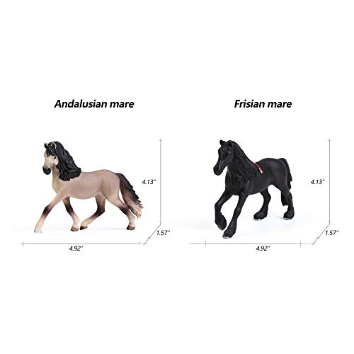 UANDME 8PCS Big Mare and Stallion Toy Figures, Plastic Horse Figurines, Animal Toys for Girls and Boys, Club Cake Topper Party Decoration - style: 8PCS Mare and Stallion Set