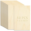 50 Pack 4 x 6 Inch Unfinished Wood Sheets for Crafts - size: 4 x 6Inch-50PCS