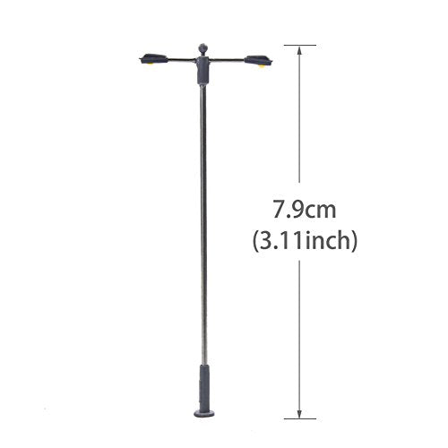 LQS11W 10pcs Model Railway Train Lamp Post Street Bright White Lights N TT Scale LEDs New