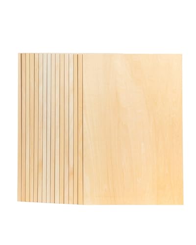 16 Pack Basswood Sheets 11.93"x18.1"x1/8", 3mm Basswood for Laser Cutting, Thin Plywood Board Unfinished Wood for Crafts, DIY Architectural Models Making, Wooden Engraving, Wood Burning Product.