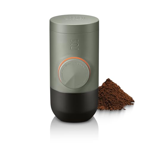 WACACO Minipresso GR2 Portable Coffee Maker For Ground Coffee, Gray Olive - color: Olive Grey